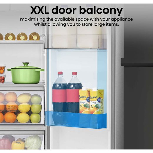 Hisense Pureflat Infinite American Fridge Freezer - Stainless Steel -Annotation - XXL door balcony